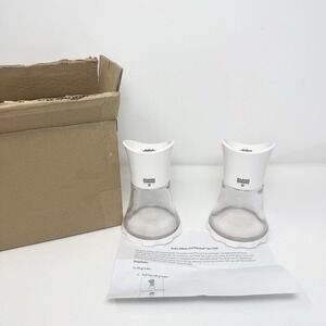 Kuhn Rikon Salt Pepper Grinder Vase Spice Mill Glass Set Of 2 White Minimalist
